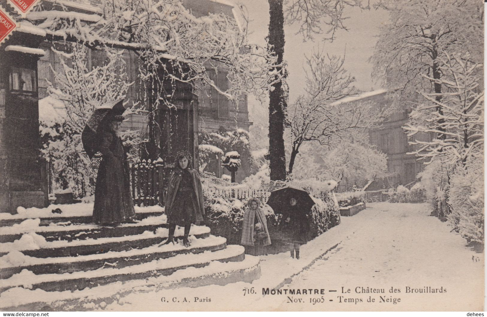 75 - Paris - Montmartre - Le Château Des Brouillards - Novembre 1905 - Temps De Neige - Sonstige & Ohne Zuordnung