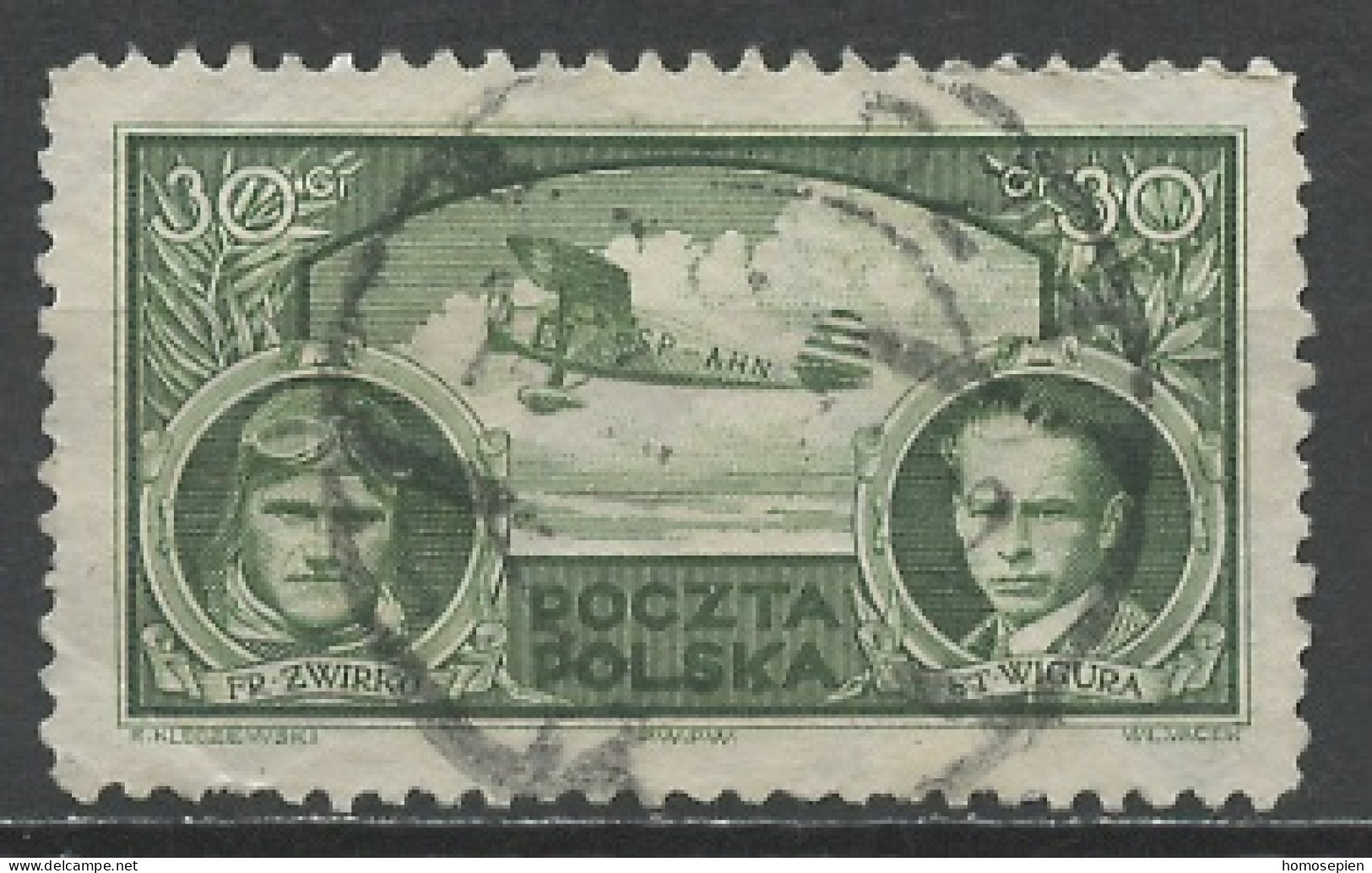 Pologne - Poland - Polen 1933 Y&T N°364 - Michel N°280 (o) - 30g Coupe D'Europe Des Avions De Tourisme - Oblitérés