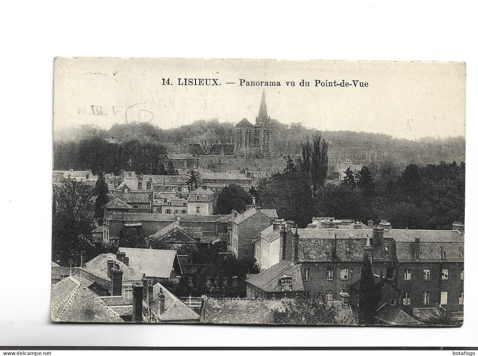 CPA DPT 14 LISIEUX , PANORAMA VU DU POINT DE VIE (voir Flamme) - Lisieux