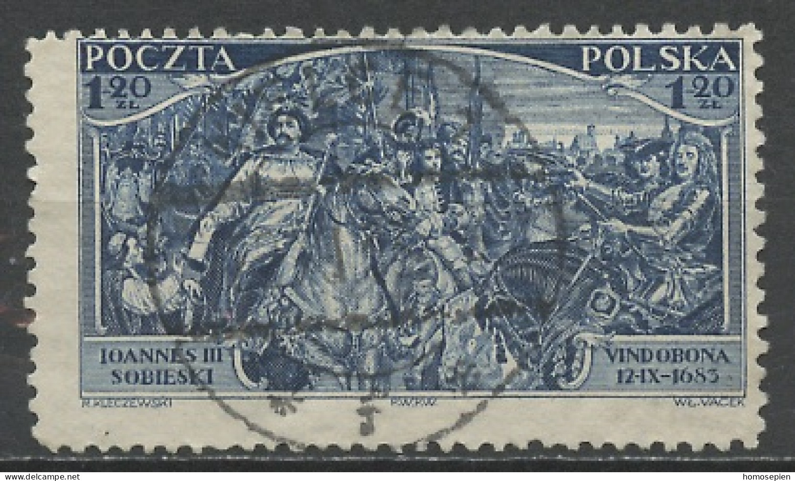 Pologne - Poland - Polen 1933 Y&T N°367 - Michel N°283 (o) - 1,20z Délivrance De Vienne - Used Stamps