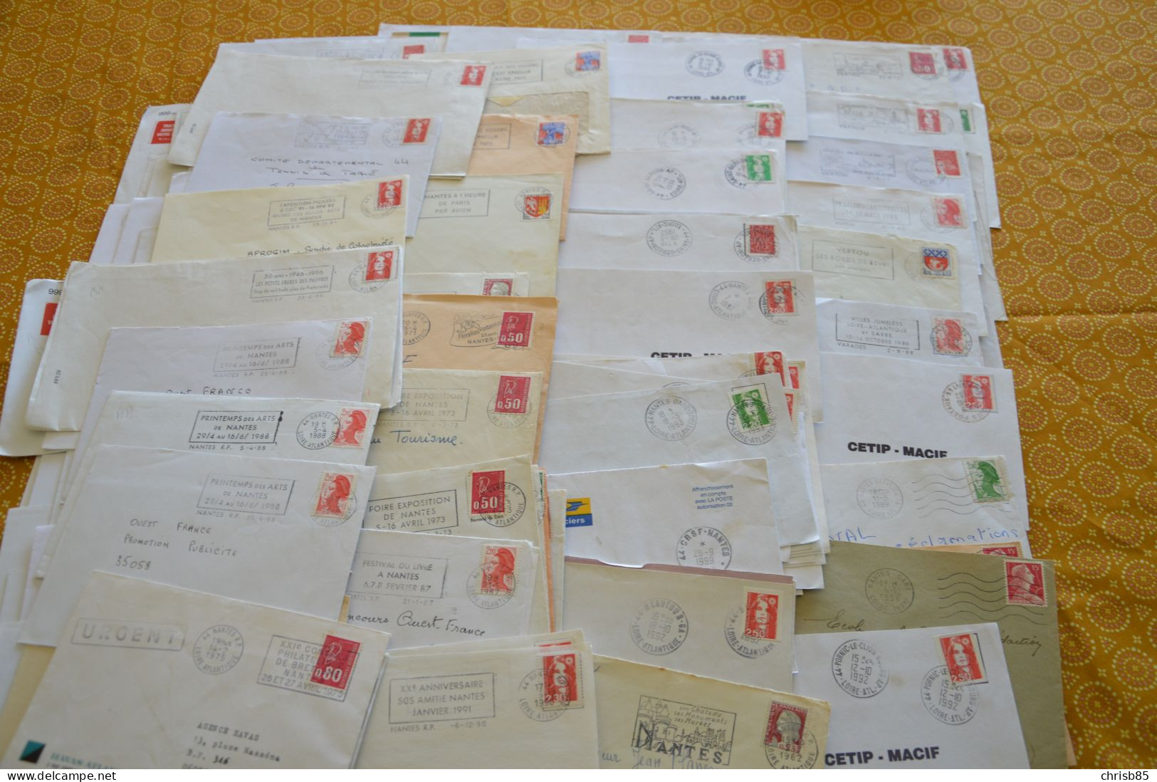 Lot Années 1950 1990 Oblitérations Département De LA  LOIRE ATLANTIQUE 44 Environ 1100 Enveloppes Entières - Cachets Manuels