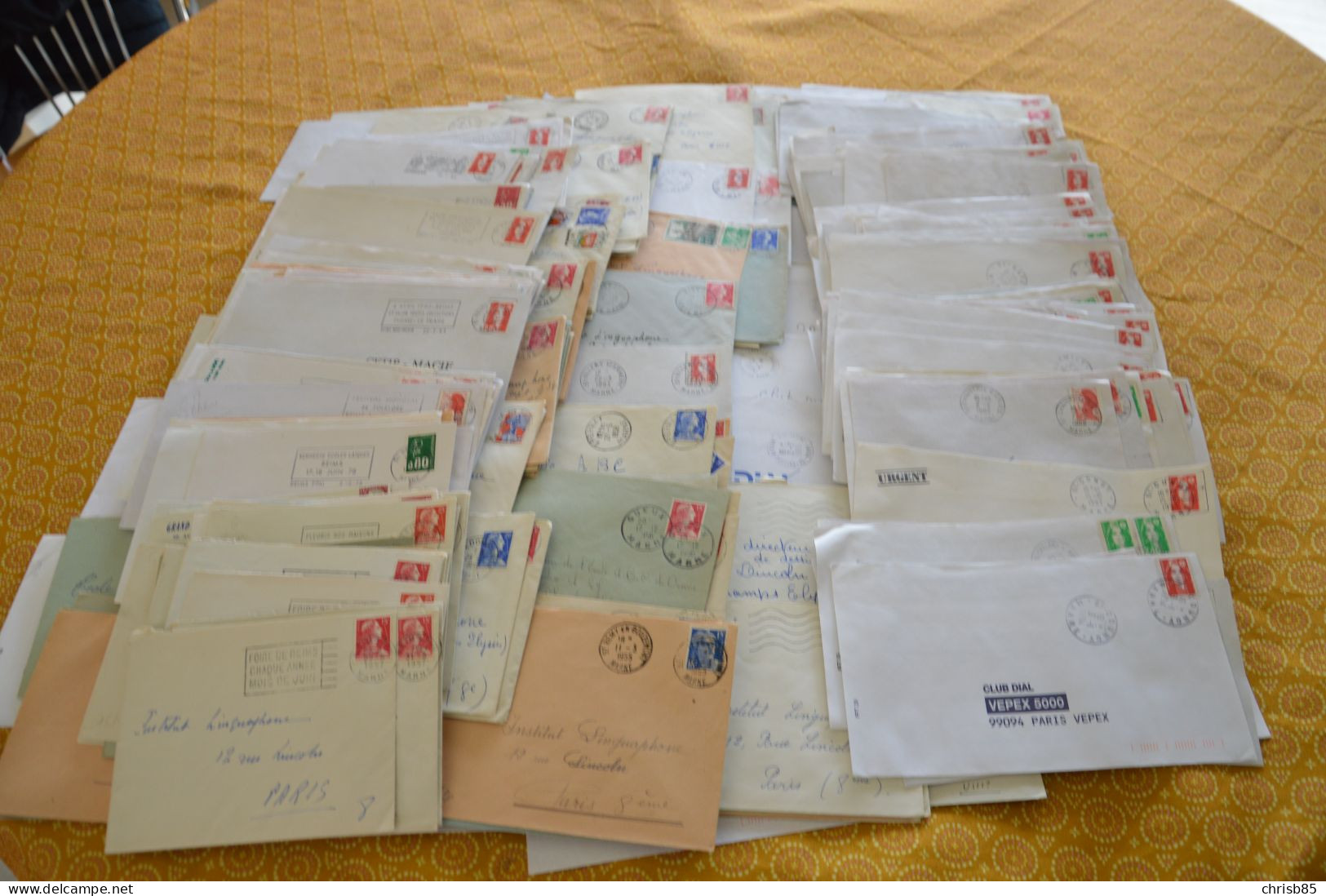 Lot Années 1950 1990 Oblitérations Département De LA MARNE 51 Environ 800 Enveloppes Entières - Cachets Manuels