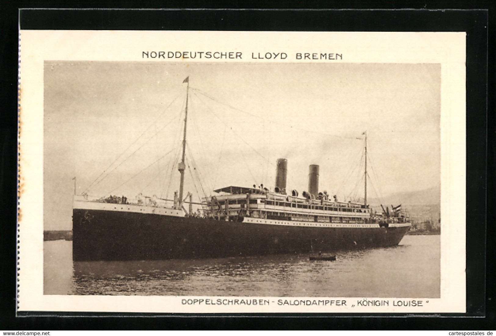 AK Doppelschrauben-Salondampfer Königin Louise Des Norddeutschen Lloyd  - Passagiersschepen