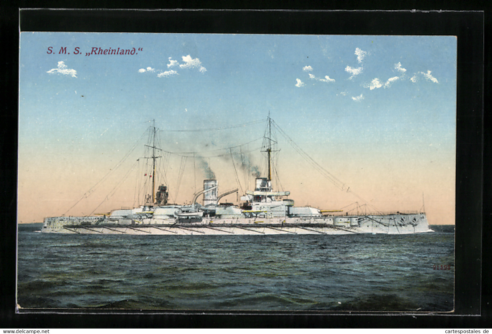 AK S. M. S. Rheinland Im Wasser  - Warships