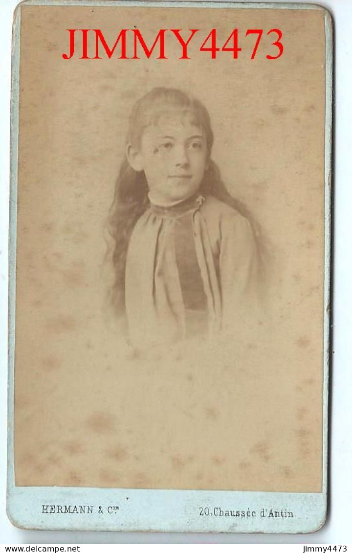 CARTE CDV - Phot-Edit.( PESME ) HERMANN & Cie - Portrait D'une Petite Fille à Identifier - Tirage Aluminé 19 ème - Alte (vor 1900)