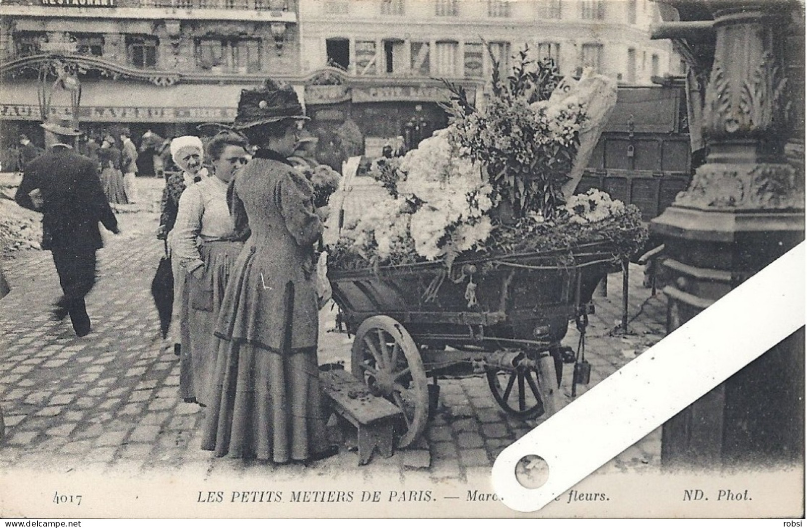75 Paris, Les Petits Métiers , Marchande De Fleurs, ND Phot 4017,  D5338 - Petits Métiers à Paris