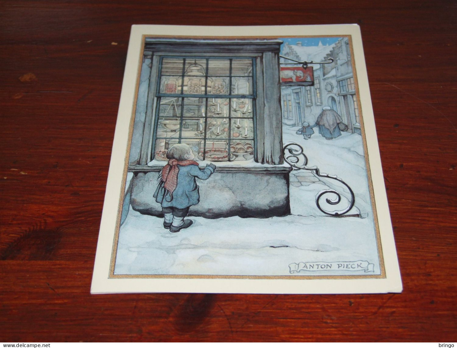 76192-           11,5 X 16,5 CM. DOUBLE CARD - ILLUSTRATOR - ANTON PIECK - Pieck, Anton