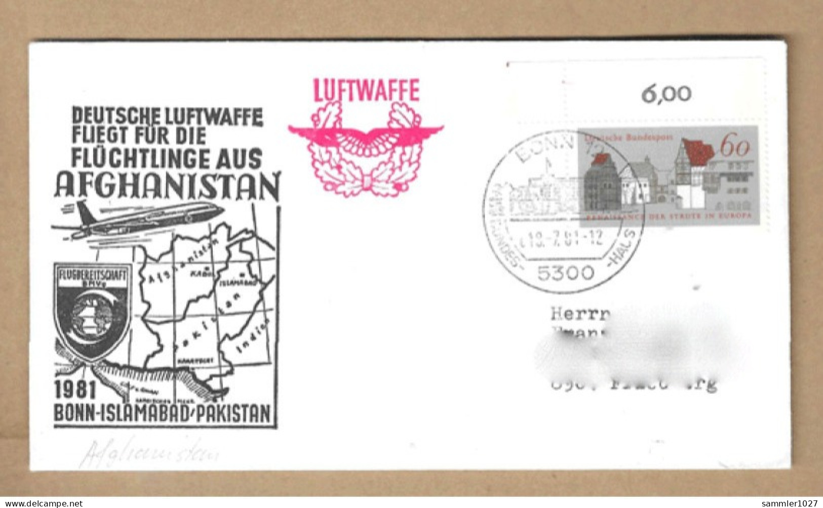 Los Vom 20.05 -  Sammlerumschlag Aus Bonn 1981 - Lettres & Documents