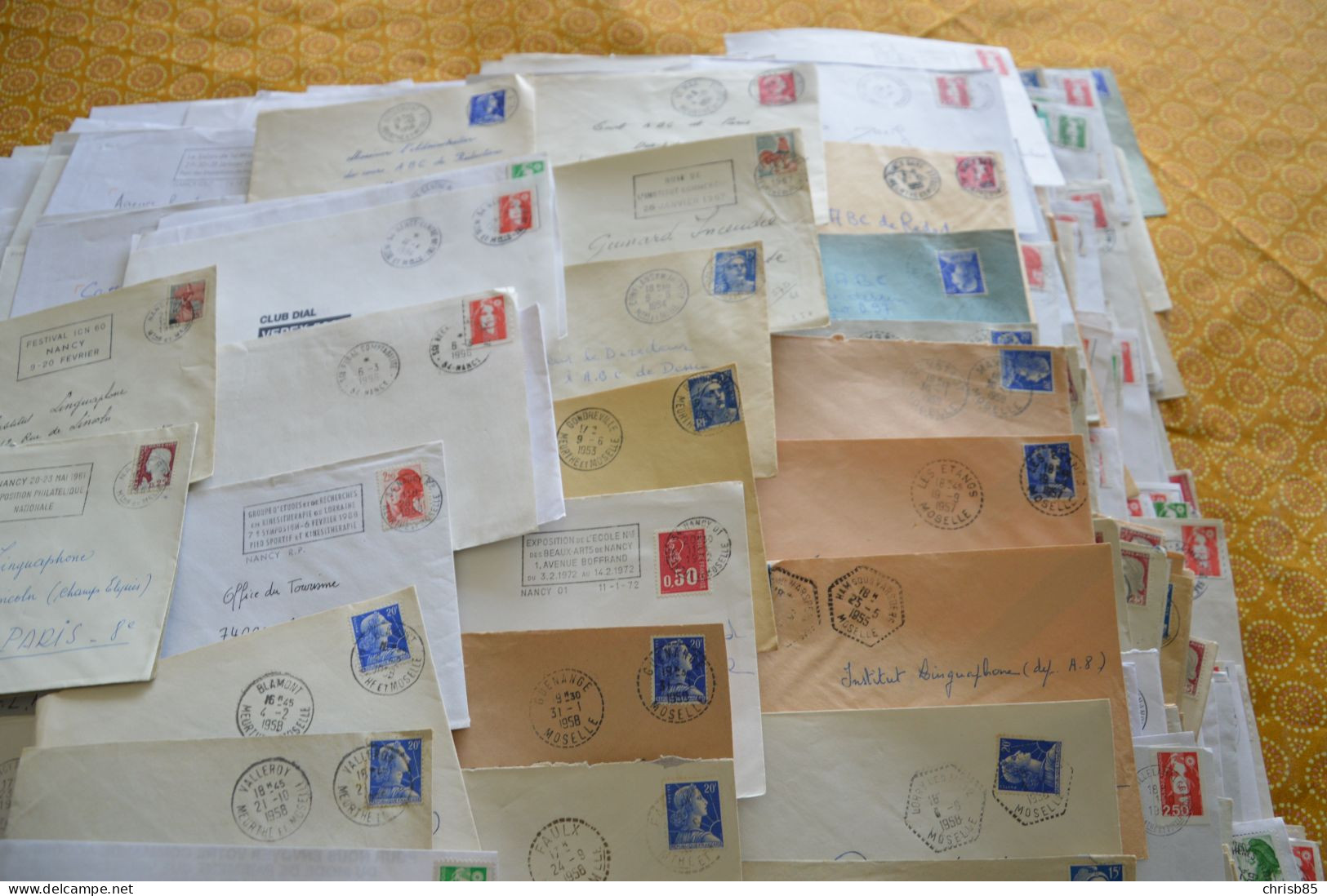 Lot Années 1950 1990 Oblitérations Département De La MEURTHE ET MOSELLE 54 Environ 1300 Enveloppes Entières - Handstempel