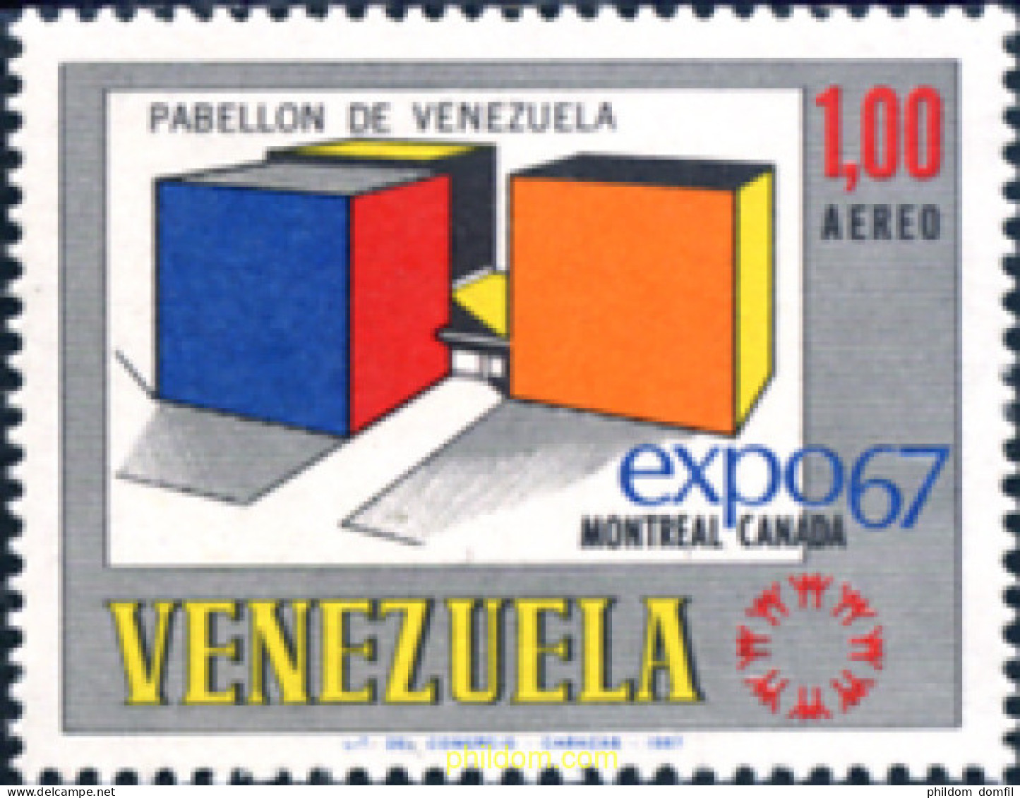 176795 MNH VENEZUELA 1967 EXPOSICION INTERNACIONAL DE MONTREAL (CANADA) - Venezuela