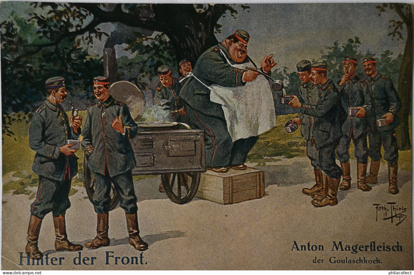 Illustrator Arthur Thiele // Hinter Der Front - Anton Magerfleisch 19?? - Thiele, Arthur