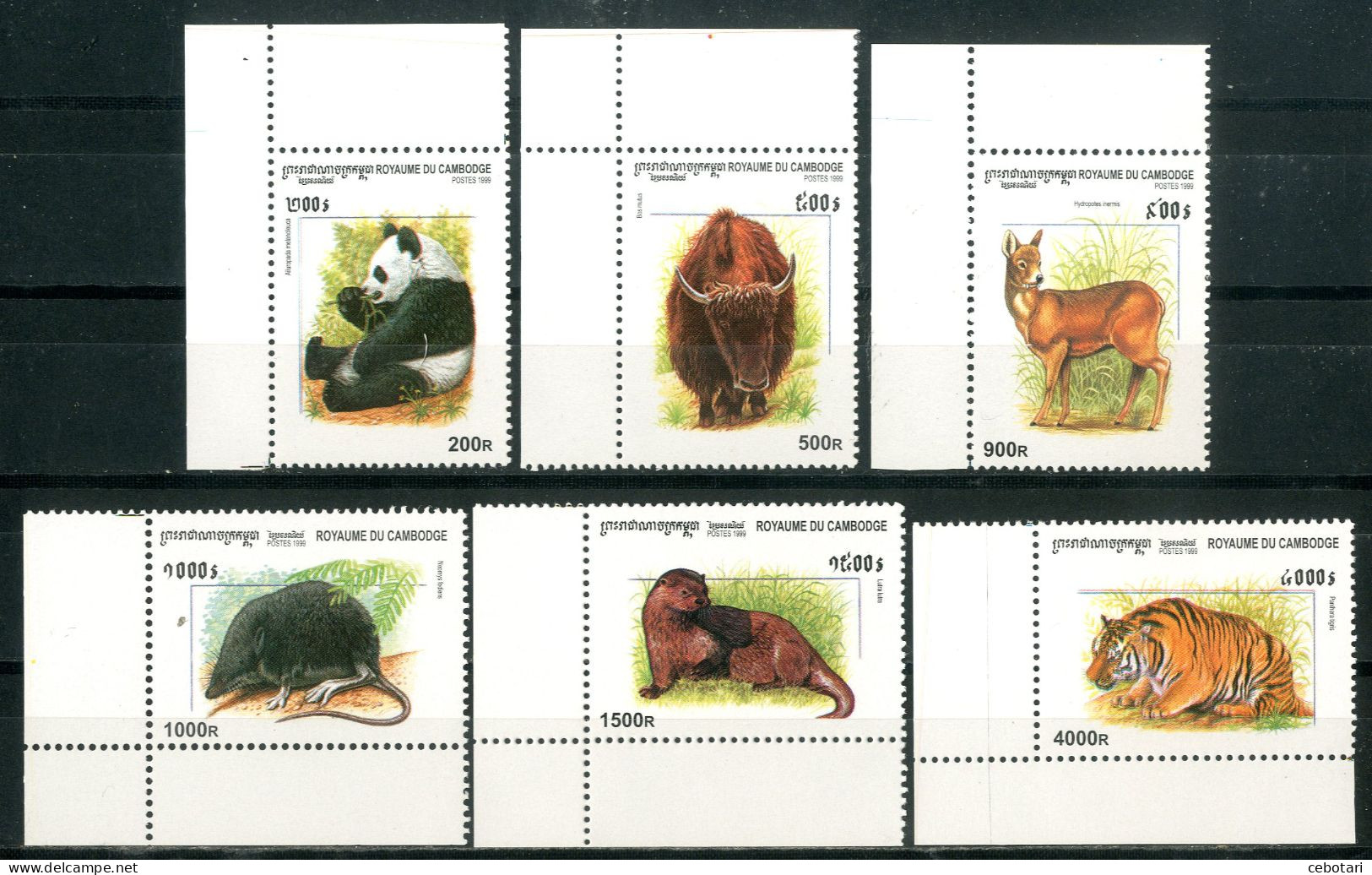 CAMBOGIA 1999** - Wild Animals.- 6 Val. MNH. - Fishes