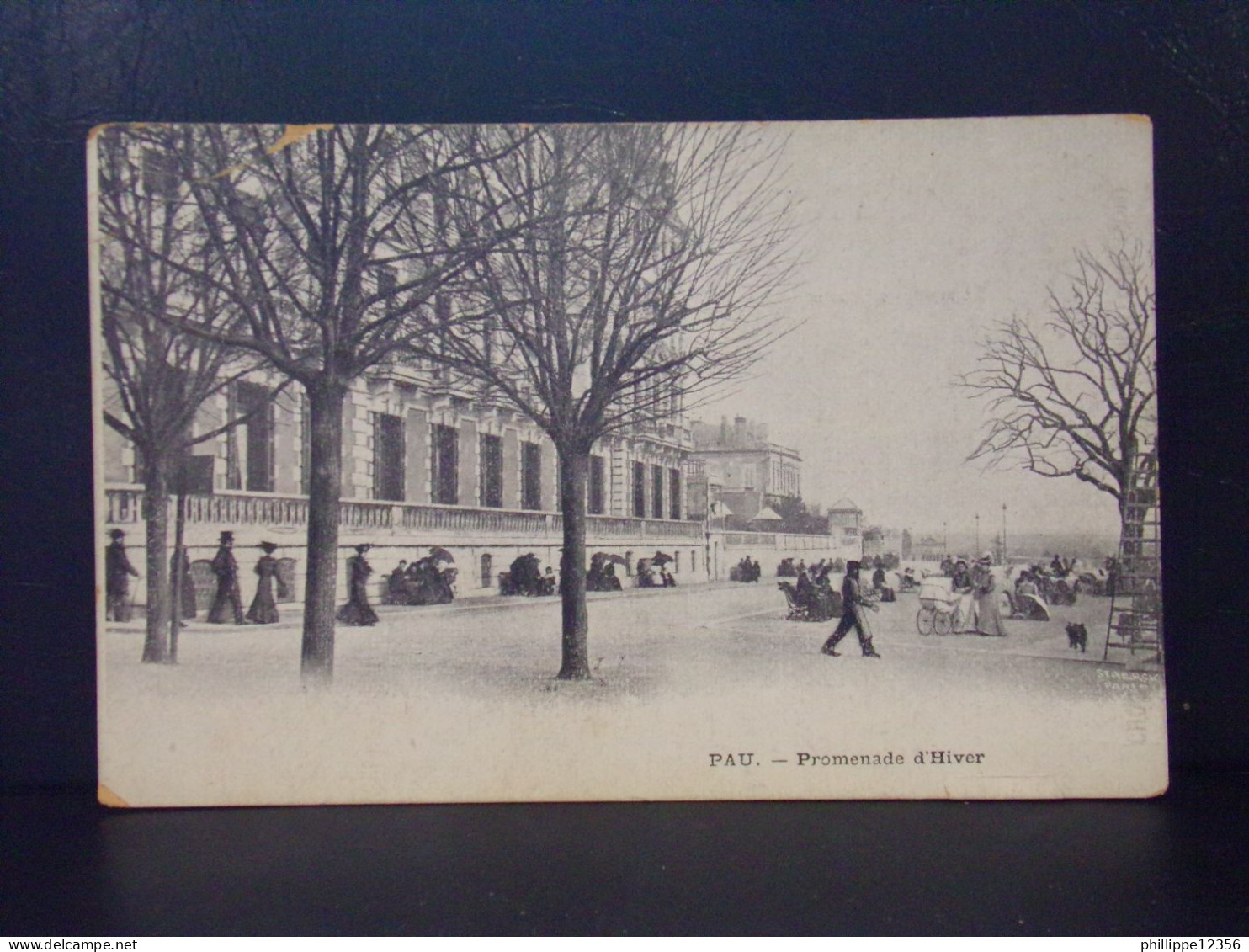 64290 . PAU . PROMENADE D'HIVER .  PUB. CHOCOLAT DE LA GRANDE TRAPPE . MORTAGNE .ORNE - Pau