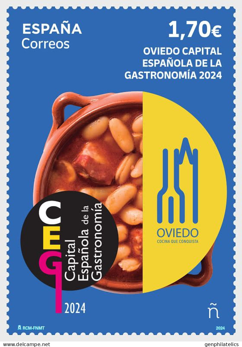 SPAIN 2024 CULTURE Spanish Capital Of Gastronomy/ Oviedo - Fine Stamp MNH - Unused Stamps