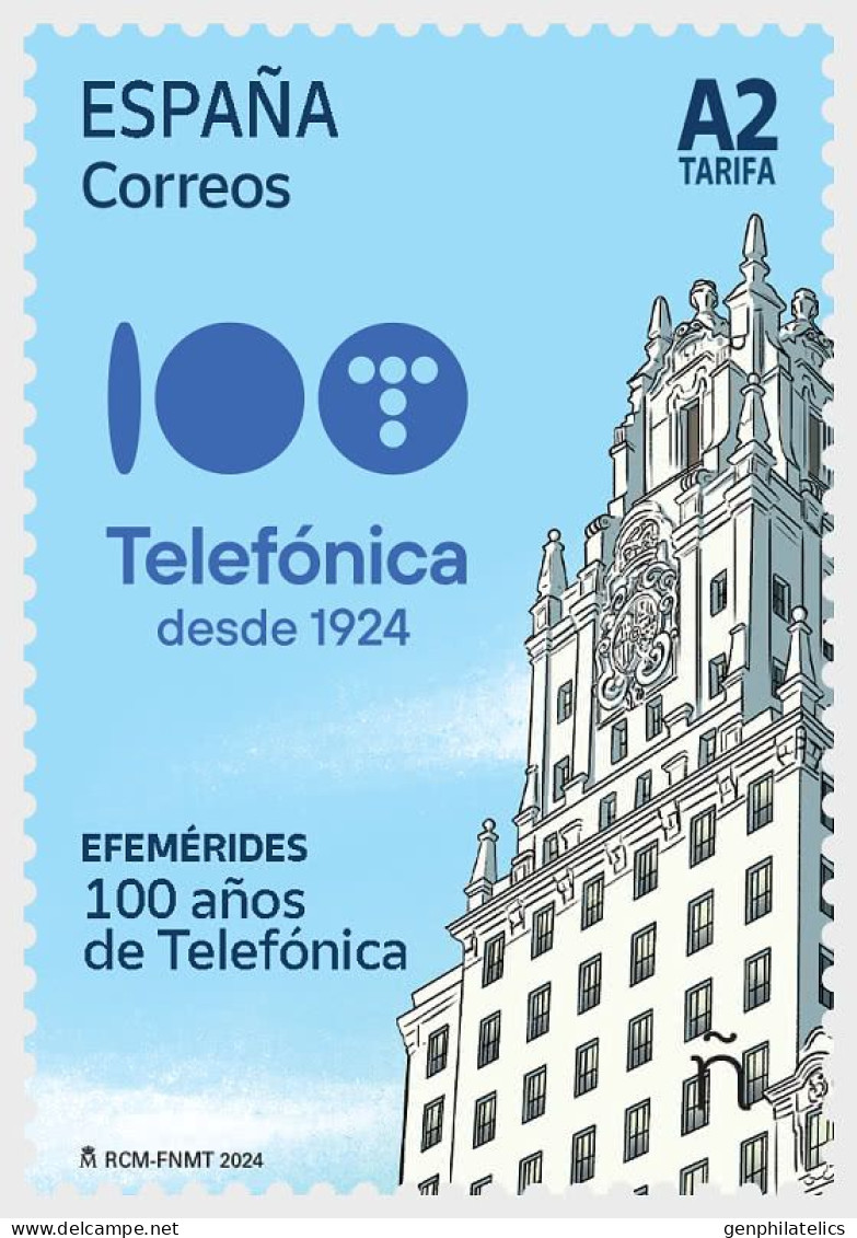SPAIN 2024 EVENTS 100 Years Of Telefonica - Fine Stamp MNH - Unused Stamps