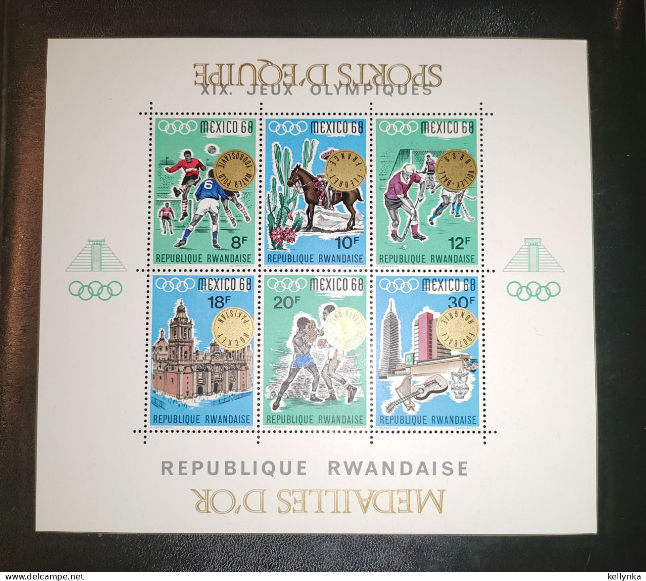 Rwanda - BL13 - Sports D'équipe - Médailles Renversées - JO Mexico - 1968 - MNH - Unused Stamps