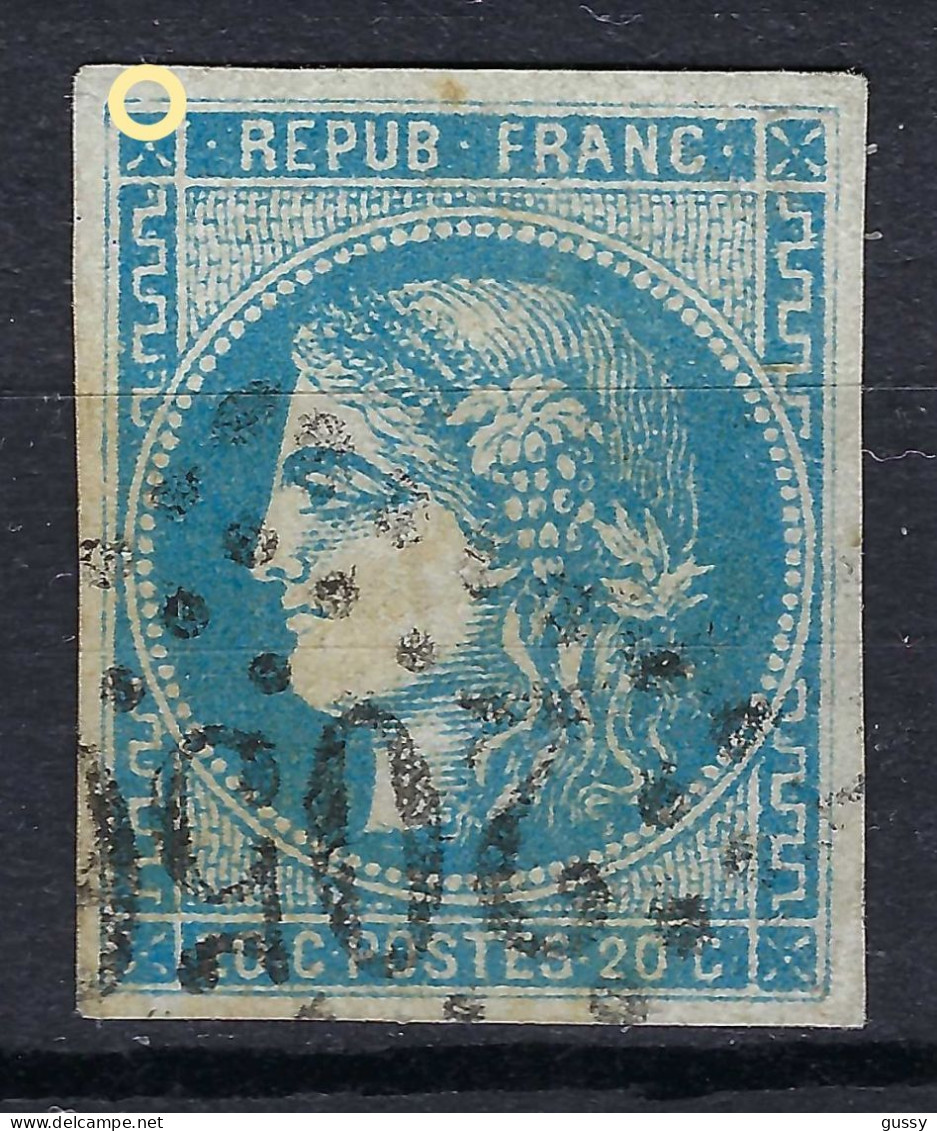 FRANCE Classique, B Obl. GC Des Villes Sur TP Isolés: GC 2056 (Lisieux,1) Sur Y&T 46A, Forte Cote - 1870 Bordeaux Printing