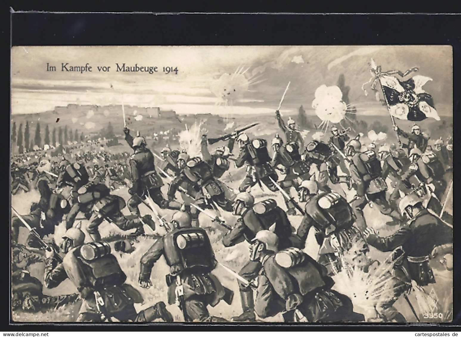 AK Maubeuge, Schlacht Bei Der Stadt 1914  - War 1914-18