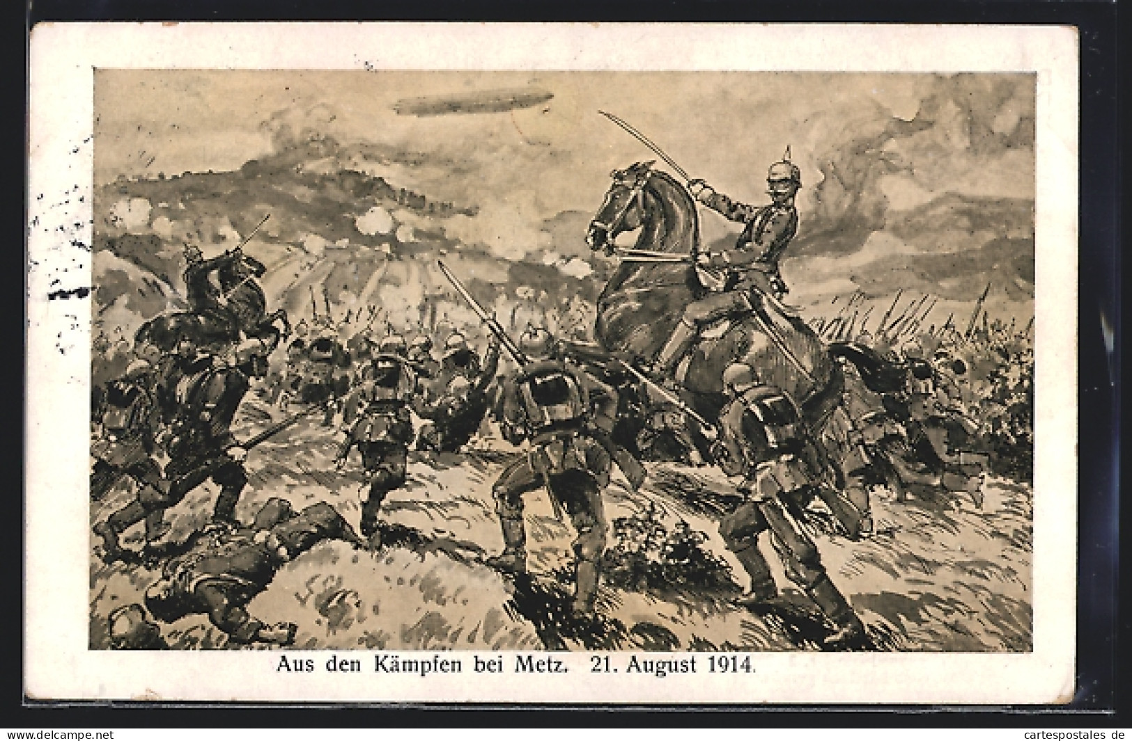 AK Metz, Schlacht Am 21.08.1914  - War 1914-18