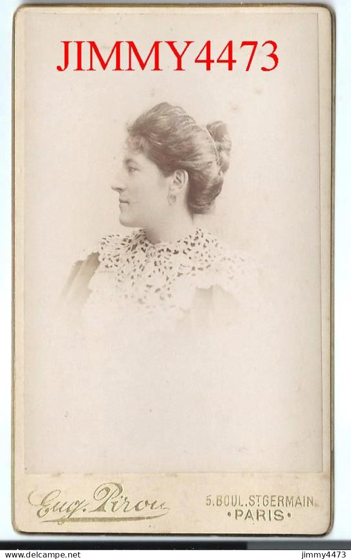 CARTE CDV - Phot. Eug. Pirou  Paris - Portrait D'une Jeune Fille En 1896, à Identifier - Tirage Aluminé 19 ème - Alte (vor 1900)