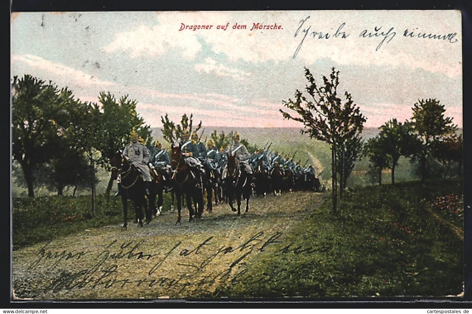 AK Dragoner Auf Dem Marsche, Kavallerie  - War 1914-18