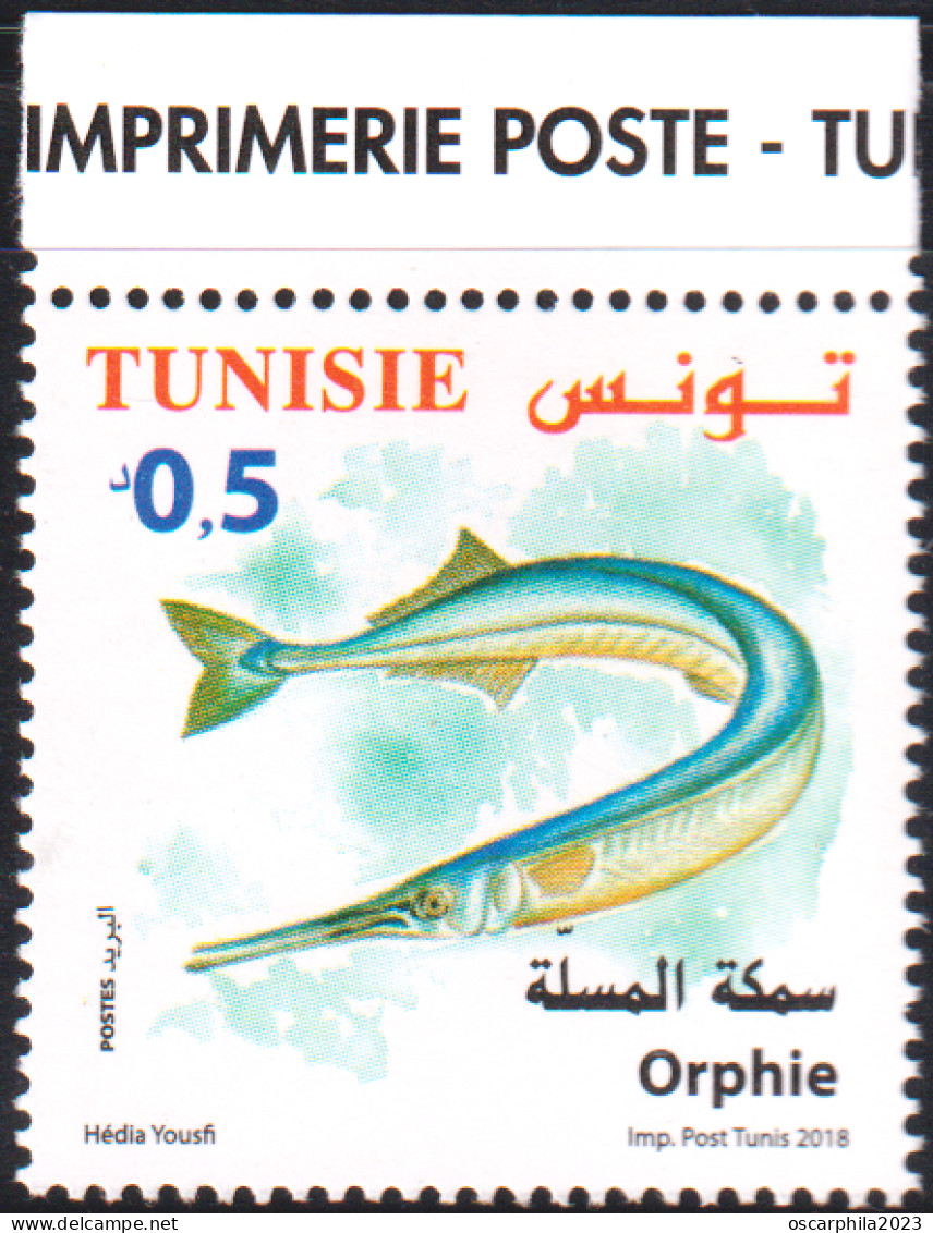 2018-Tunisie- Faune  Terrestre Et Maritime De La Tunisie ---  Orphie -- 1V -MNH***** - Tunisia