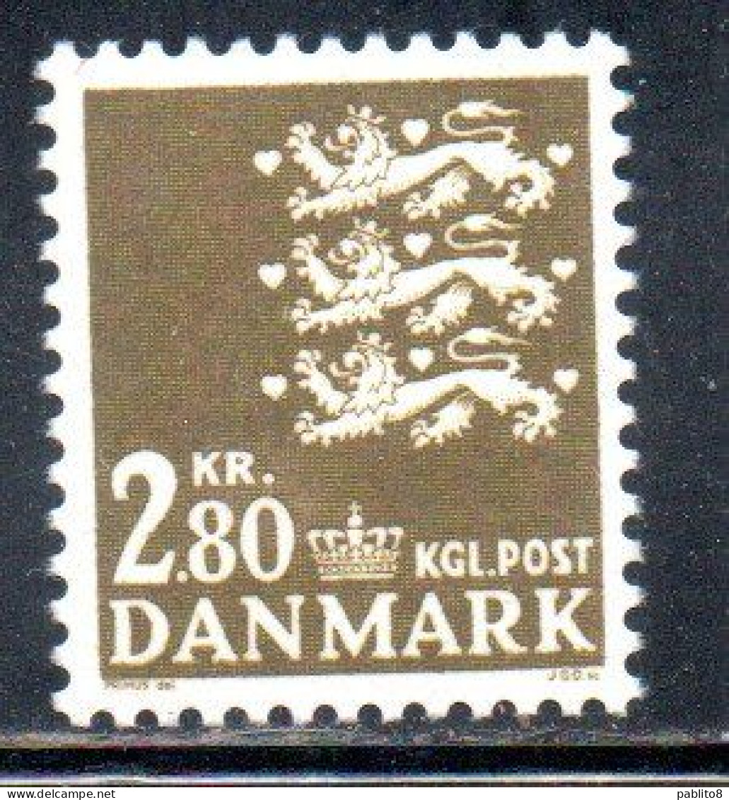 DANEMARK DANMARK DENMARK DANIMARCA 1972 1978 1975 SMALL STATE SEAL 2.80k MNH - Unused Stamps