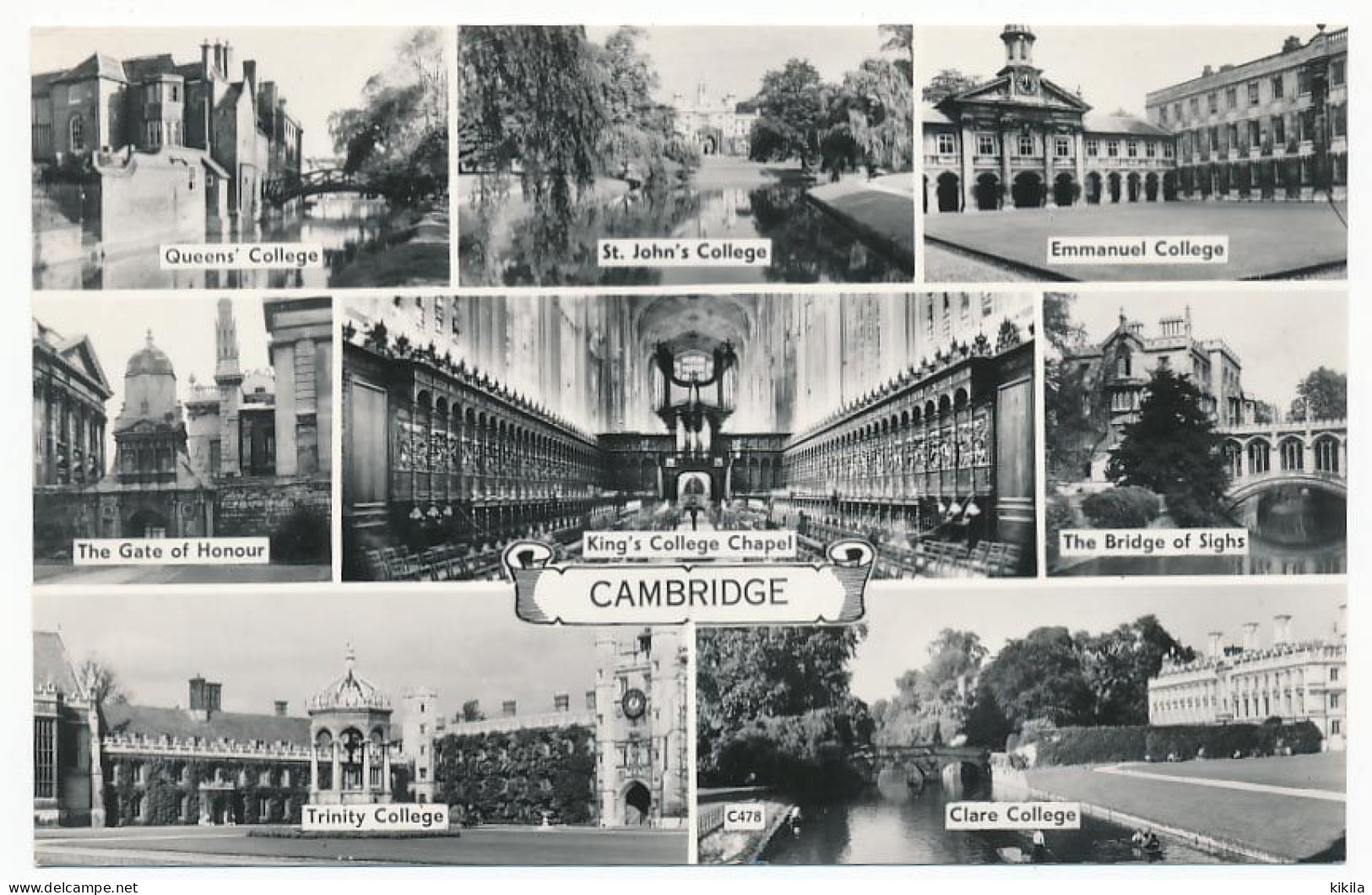 CPSM 9 X 14  Grande Bretagne Angleterre (5) CAMBRIDGE  Queen's, St John's, Emmanuel, King's, Trinity, Clare College* - Cambridge