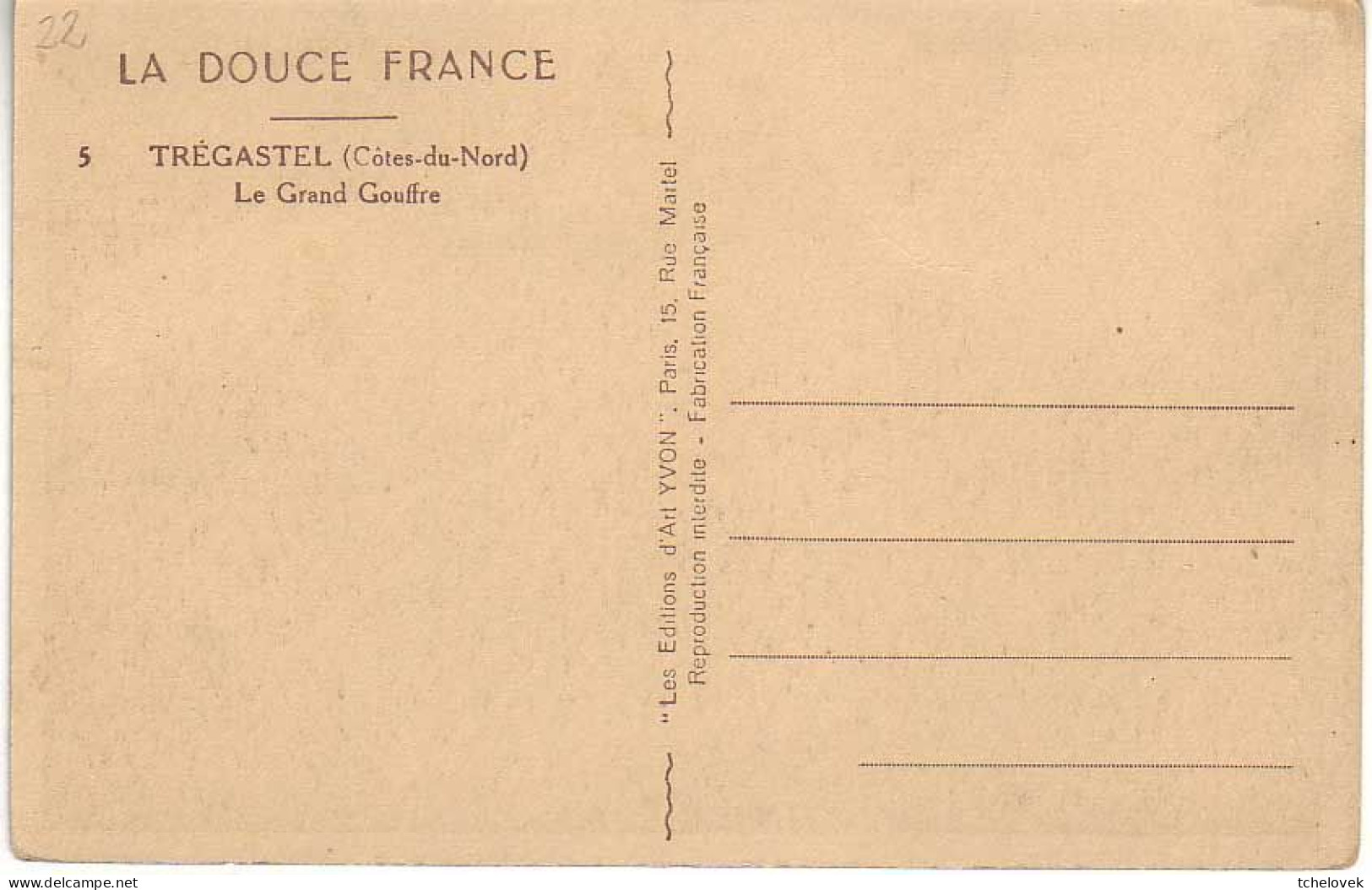 (22) Tregastel. 5. Gouffre & Le Gouffre Abgrund Cote De Granit Rose & 2.108 Plage Cavale Blanche 1990 - Trégastel