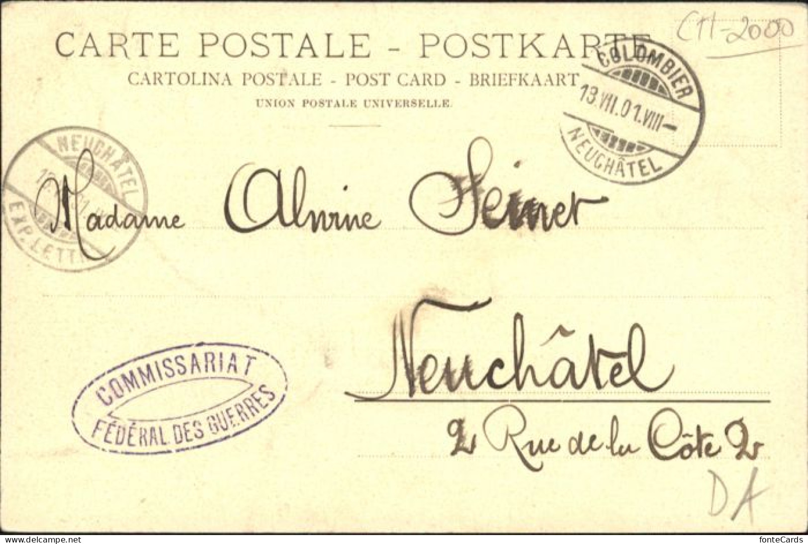 10891193 Neuchatel NE Neuchatel [Stempelabschlag] X Neuchatel NE - Altri & Non Classificati