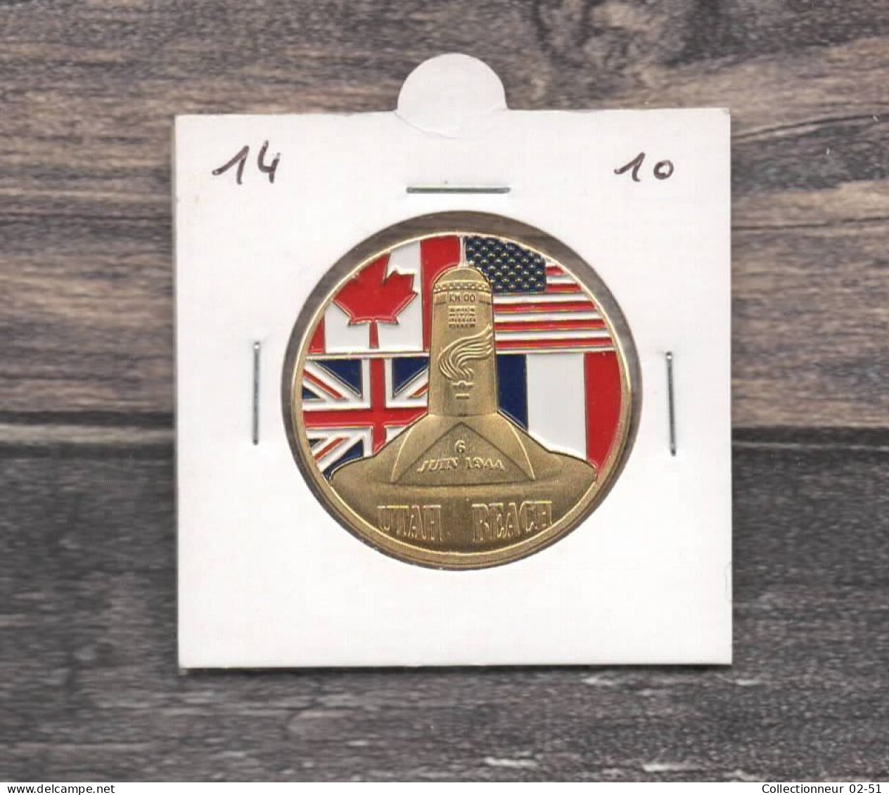 Médaille Souvenirs&Patrimoine : Utah Beach (couleur Or) - 2010 - Other & Unclassified