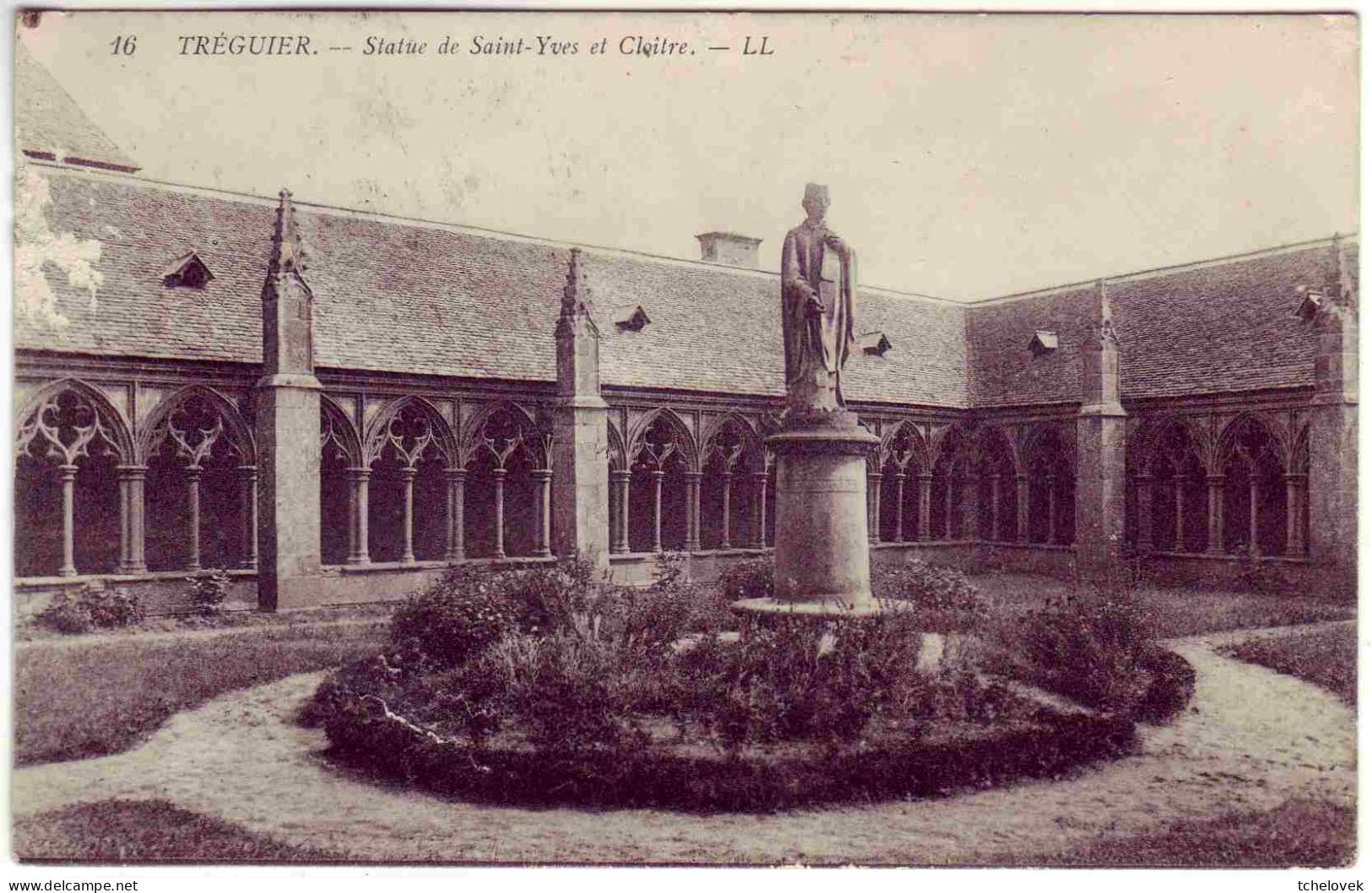 (22). Treguier. Statue De St Yves Et Le Cloitre écrite 1916 Voir Scanner - Tréguier