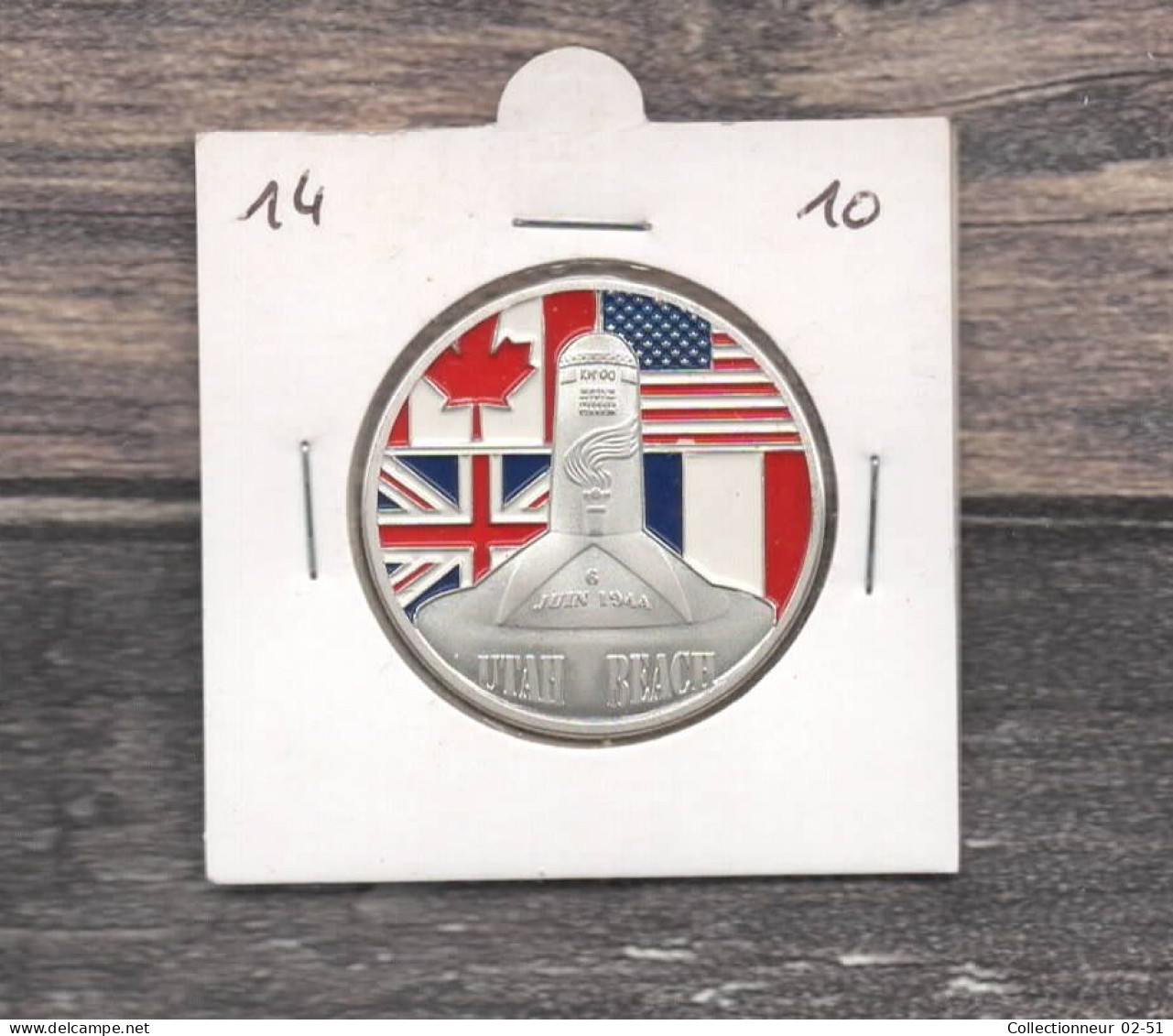 Médaille Souvenirs&Patrimoine : Utah Beach (couleur Argent) - 2010 - Other & Unclassified