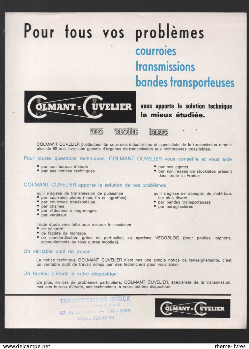 (documentation Technique ) COLMAN-CUVELIER  Transmissions   (CAT7238 / F¨) - Werbung