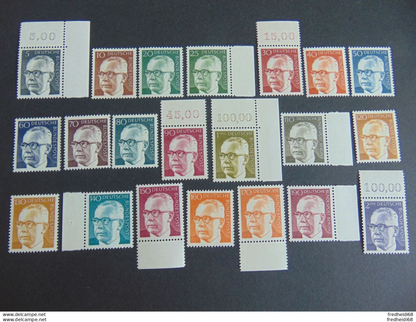 Magnifique Série Complète D'usage Courant Heinemann + Qqs Doubles + Série Presque Complète De Berlin-ouest Tous ** - Unused Stamps