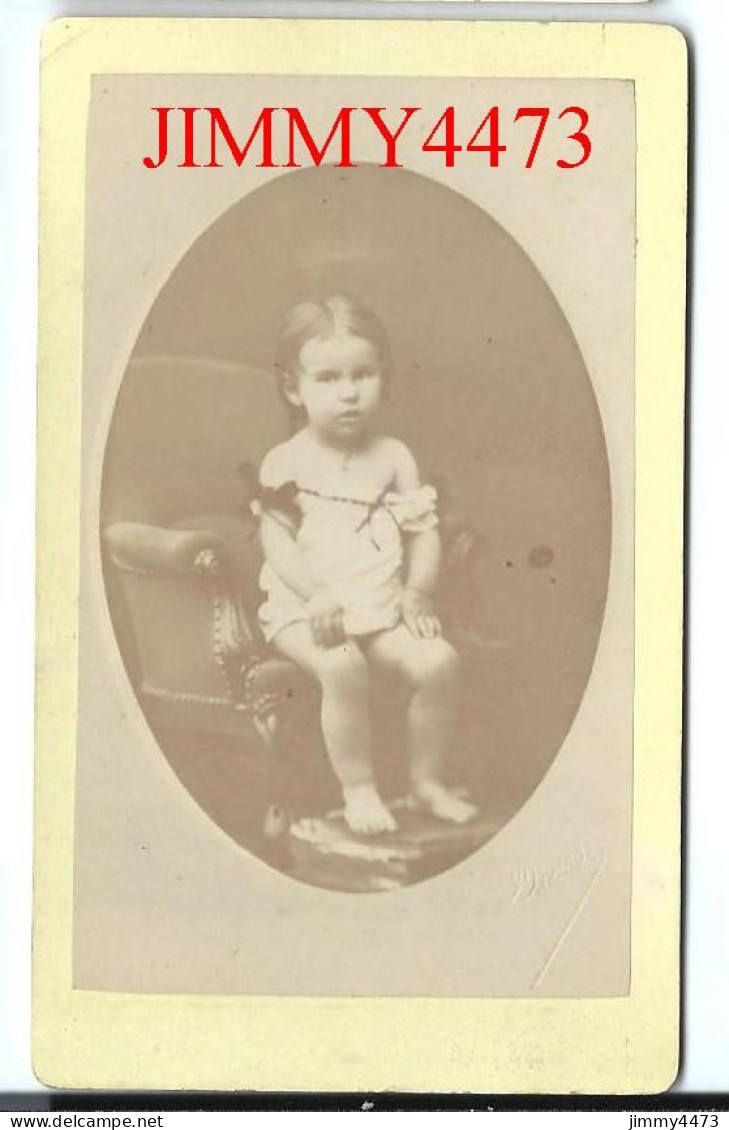 CARTE CDV - Phot. Devos à Marseille - Portrait D'une Jolie Petite Fille, à Identifier - Tirage Aluminé 19 ème - Old (before 1900)