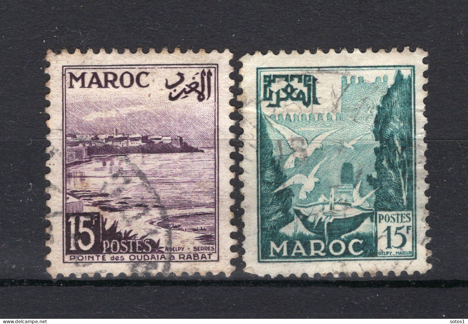 MAROKKO Yt. 332/333° Gestempeld 1954 - Used Stamps
