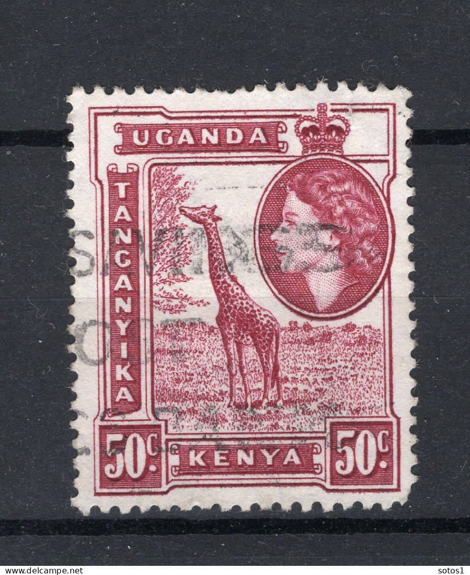 KENYA UGANDA TANGANYIKA Yt. 94° Gestempeld 1954/1958 - Kenya, Ouganda & Tanganyika