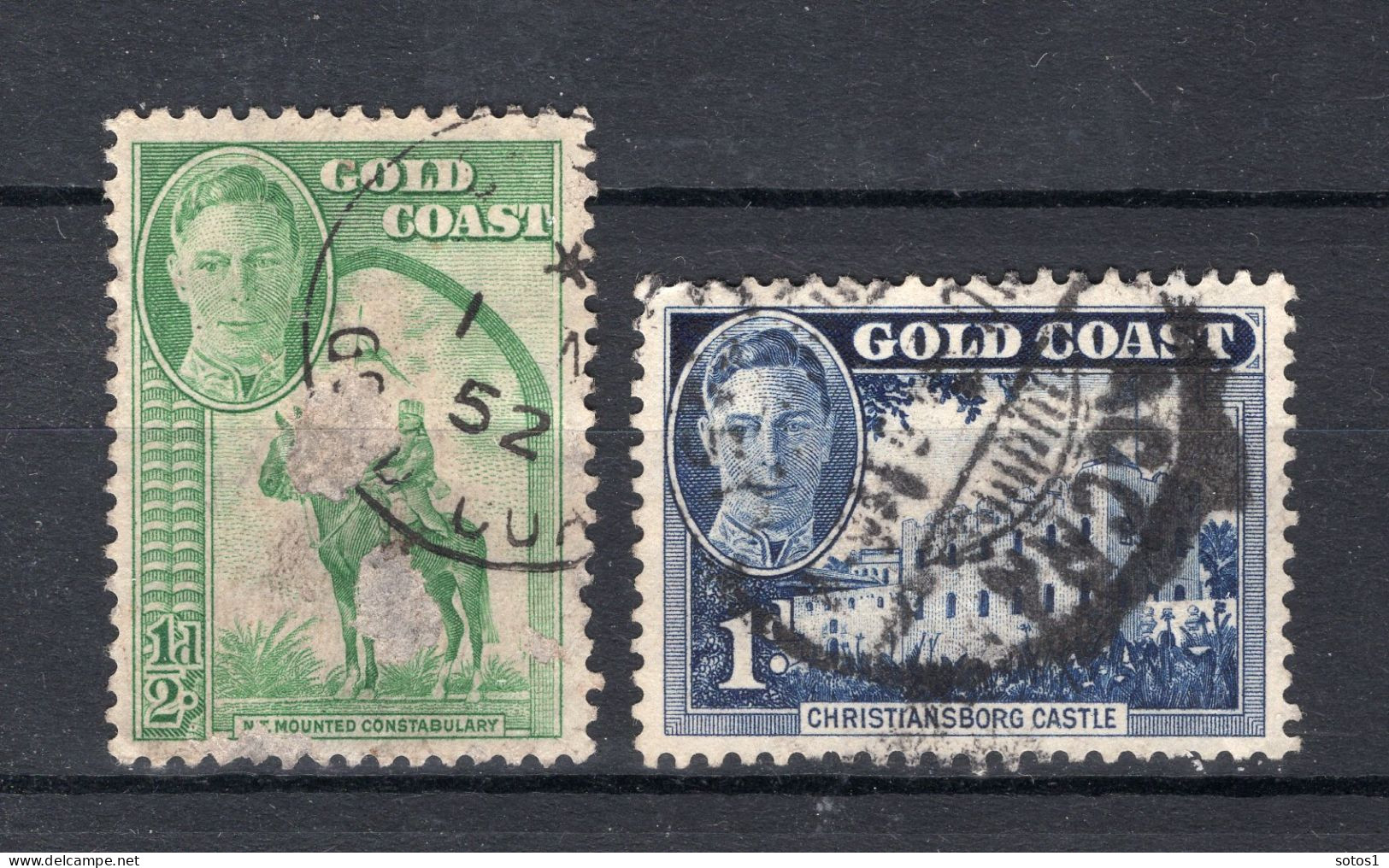 GOLD COAST Yt. 128/129° Gestempeld 1948 - Costa De Oro (...-1957)