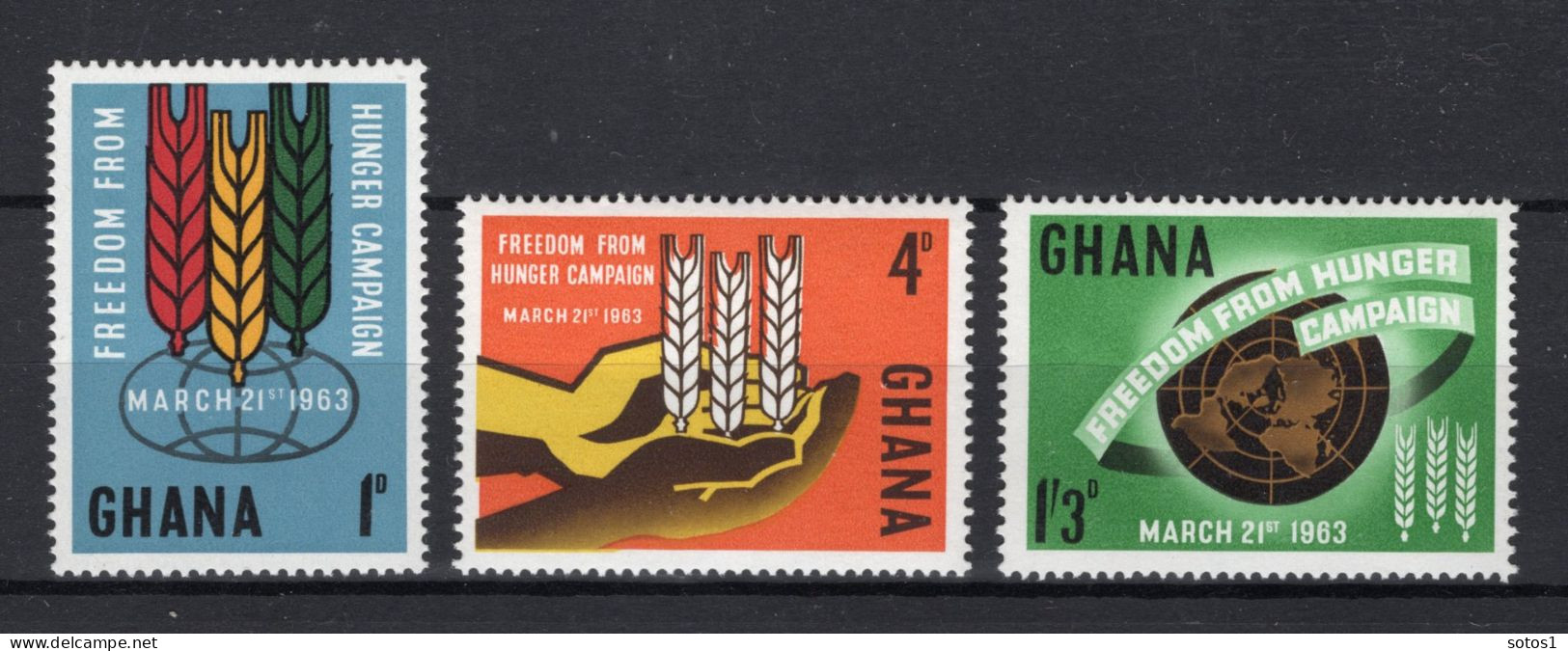 GHANA Yt. 124/126 MNH 1963 - Ghana (1957-...)