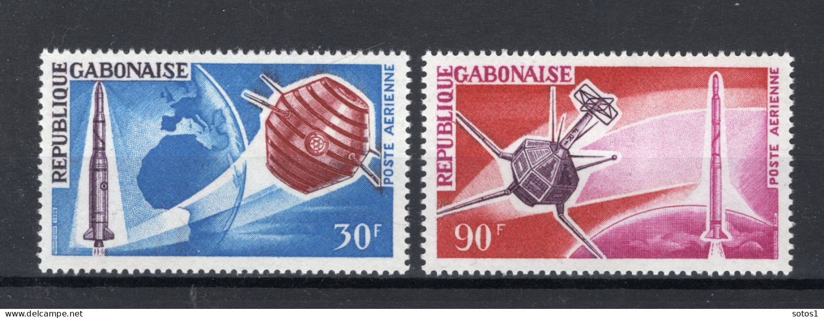 GABON Yt. PA45/46 MH Luchtpost 1966 - Gabon