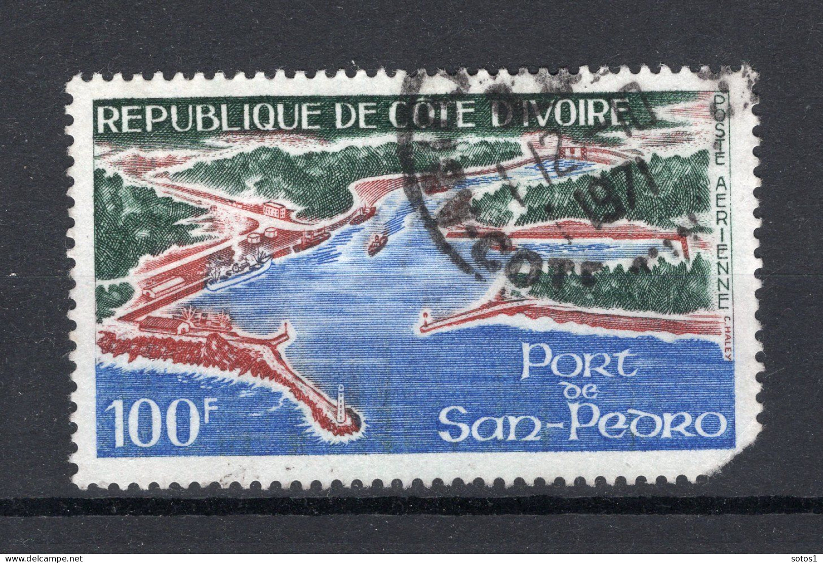 COTE D'IVOIRE Yt. PA49° Gestempeld Luchtpost 1971 - Côte D'Ivoire (1960-...)