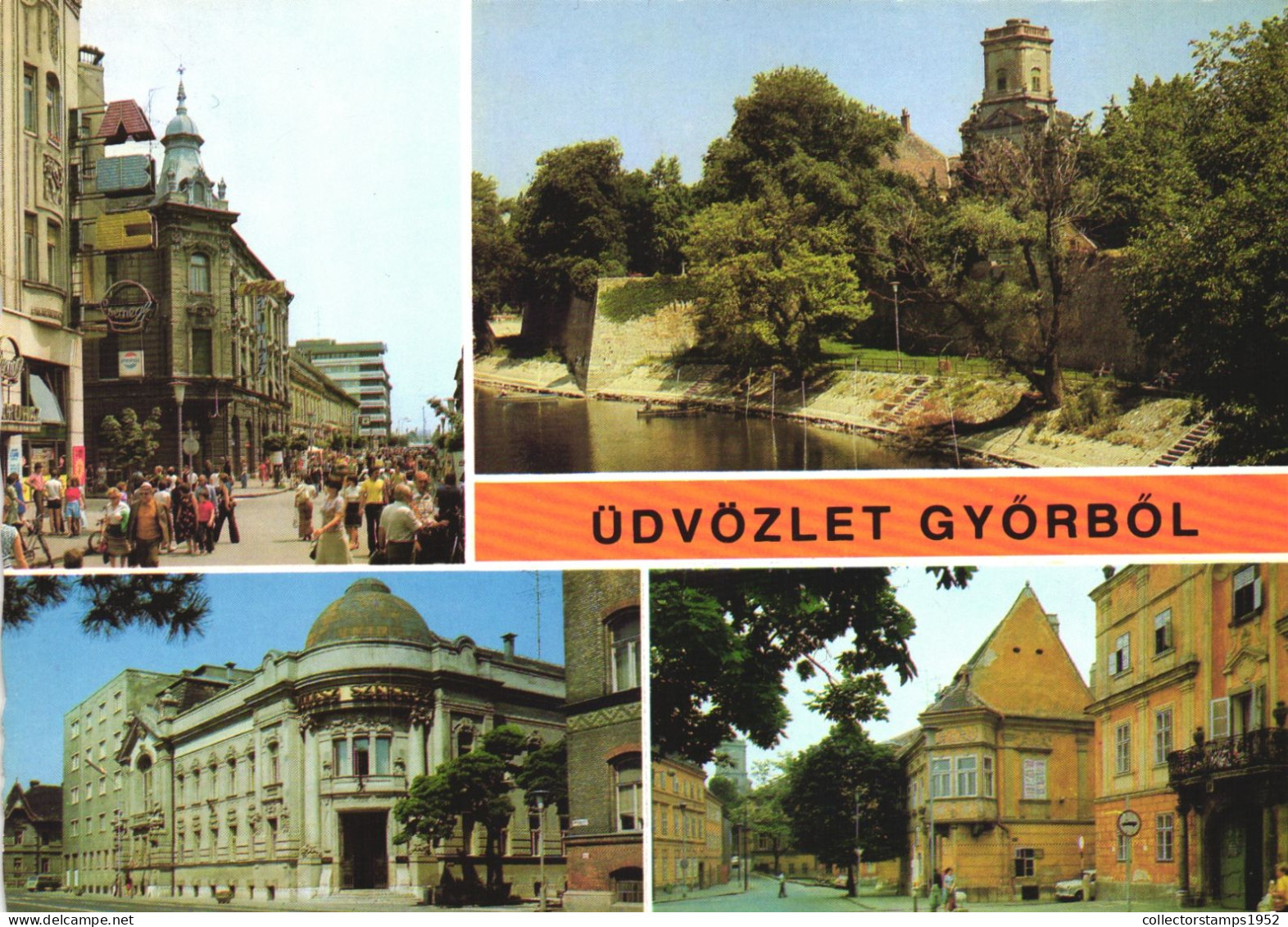 GYOR, MULTIPLE VIEWS, ARCHITECTURE, CAR, HUNGARY, POSTCARD - Hongrie