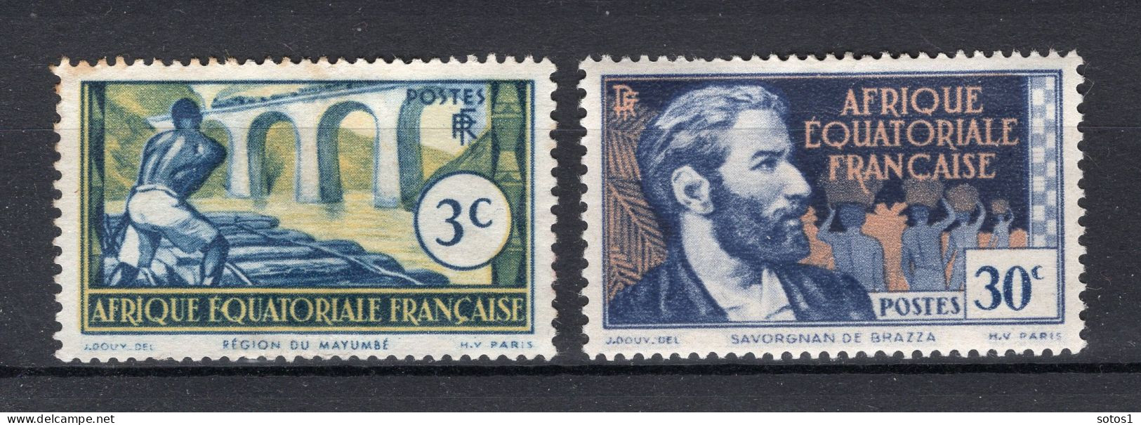 AFRIQUE EQUATORIALE Yt. 77/78 MH 1939-1940 - Unused Stamps
