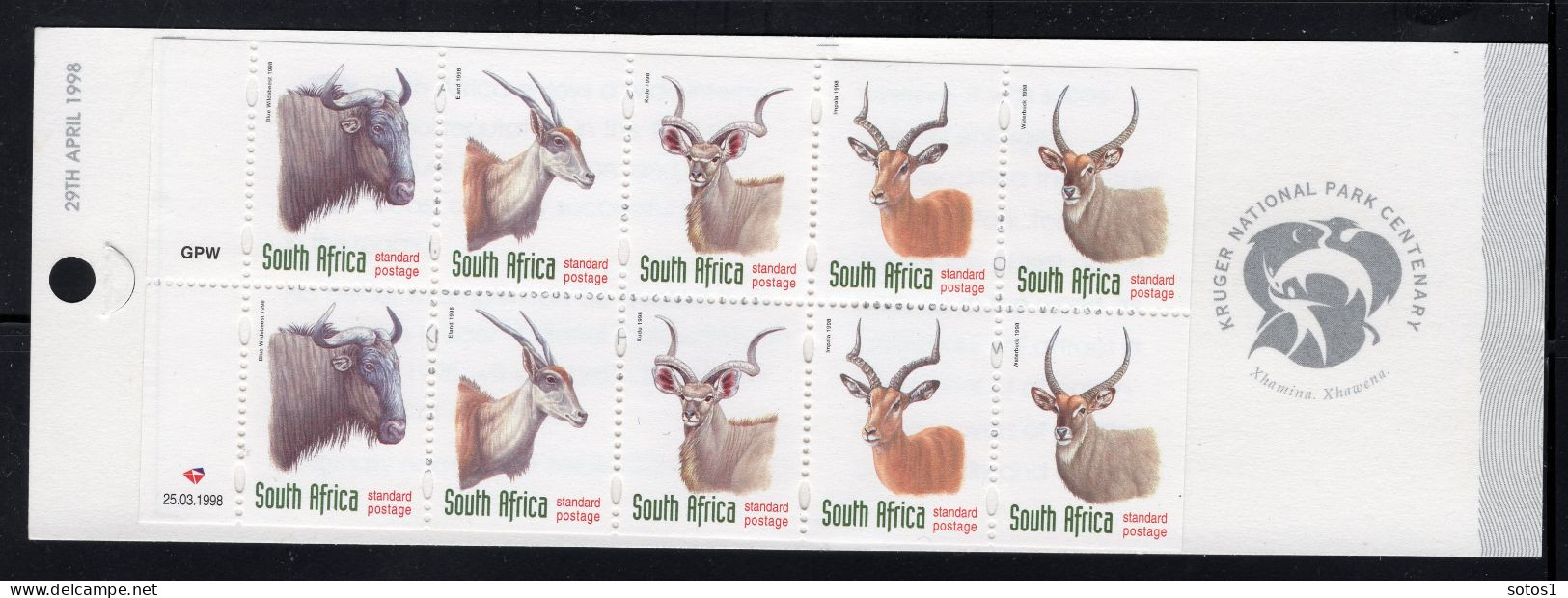 ZUID AFRIKA Yt. C998a MNH Postzegelboekje 1998 - Markenheftchen
