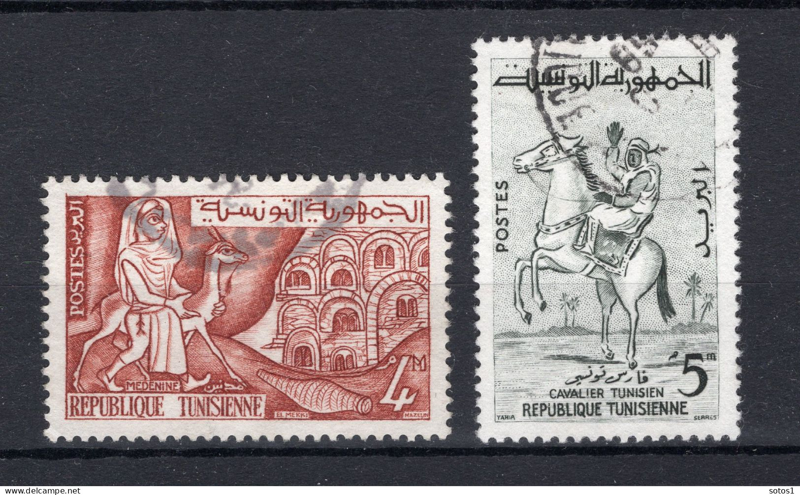 TUNESIE REP. Yt. 475/476° Gestempeld 1959-1961 - Tunisia