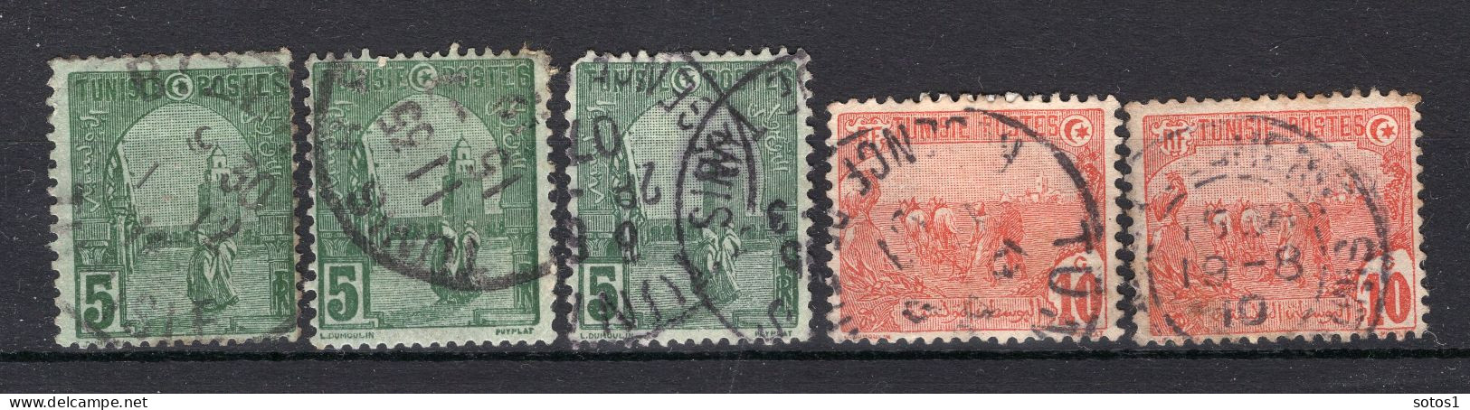 TUNESIE FR. Yt. 31/32° Gestempeld 1906-1920 - Used Stamps