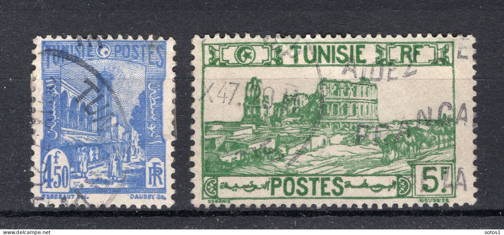 TUNESIE FR. Yt. 287A/288° Gestempeld 1945-1949 - Used Stamps