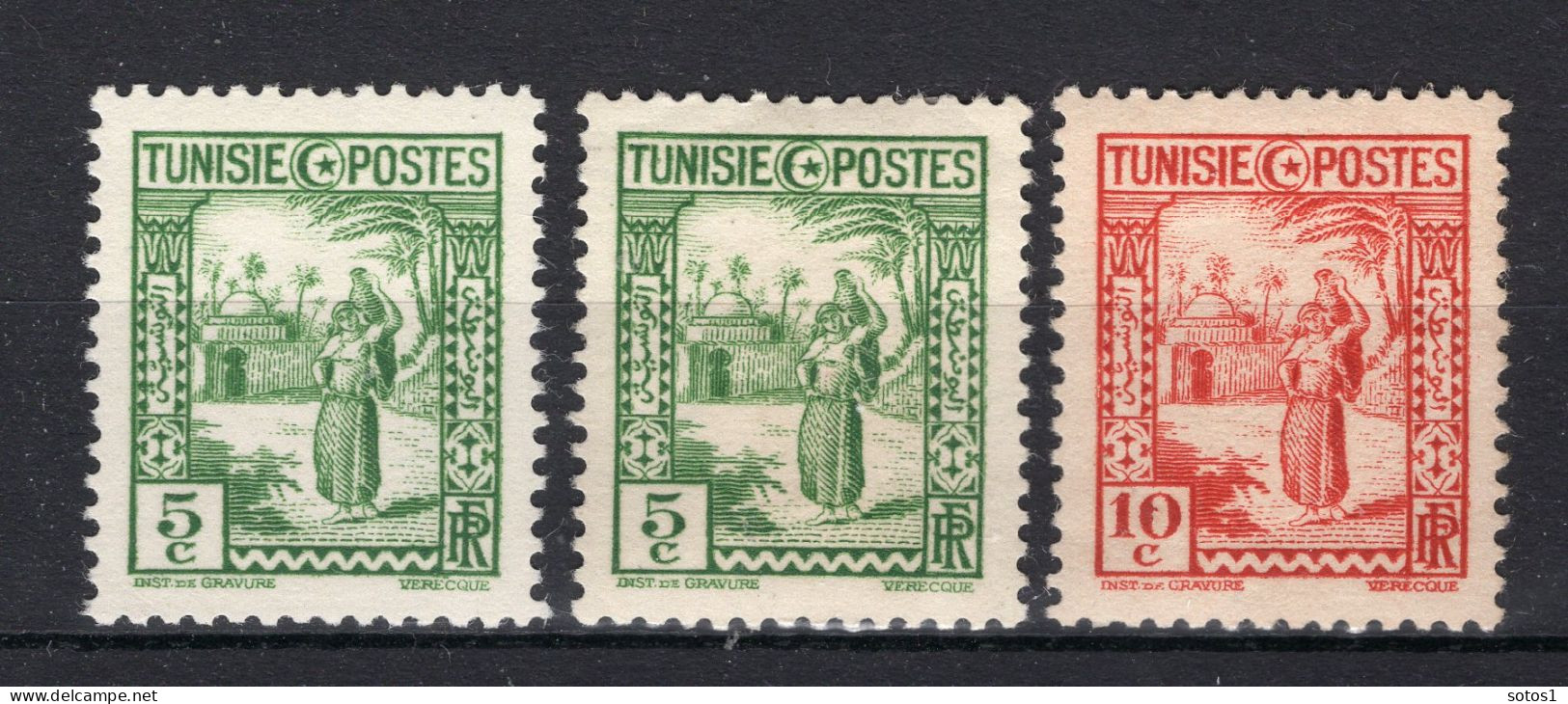 TUNESIE FR. Yt. 164/165 MH 1931-1933 - Unused Stamps