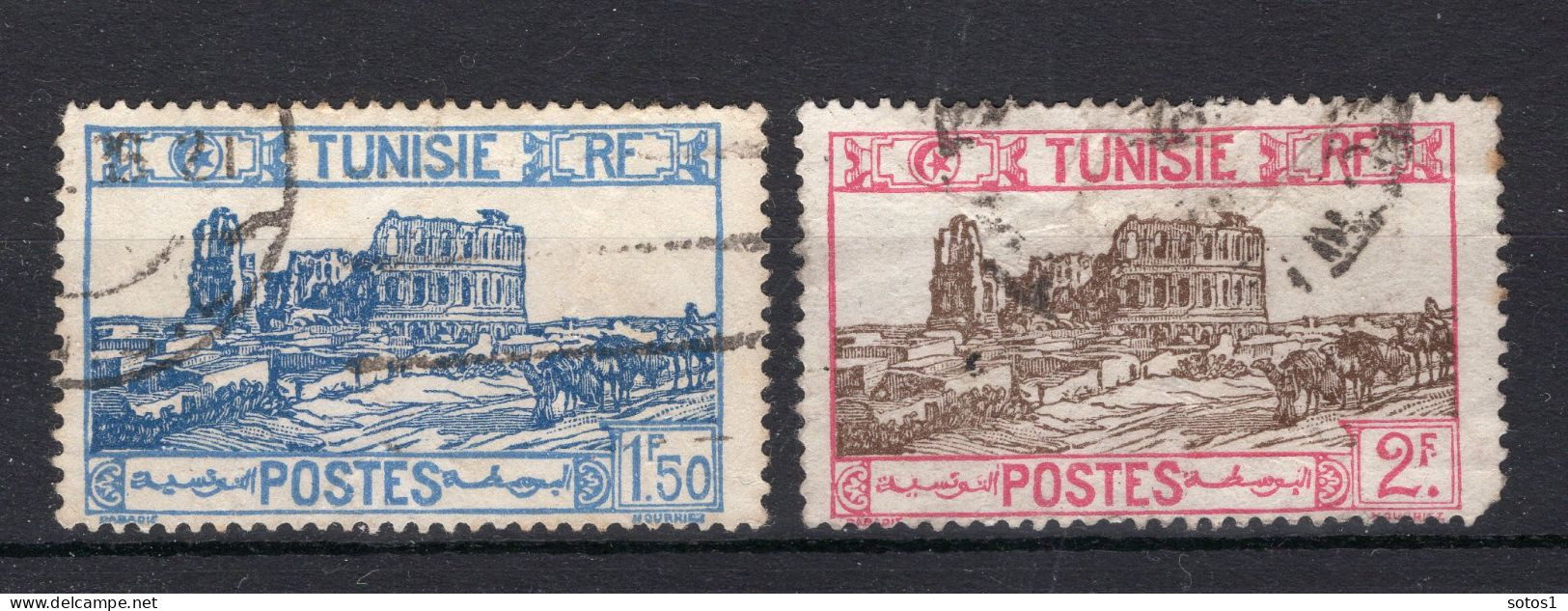 TUNESIE FR. Yt. 140/141° Gestempeld 1926-1928 - Used Stamps